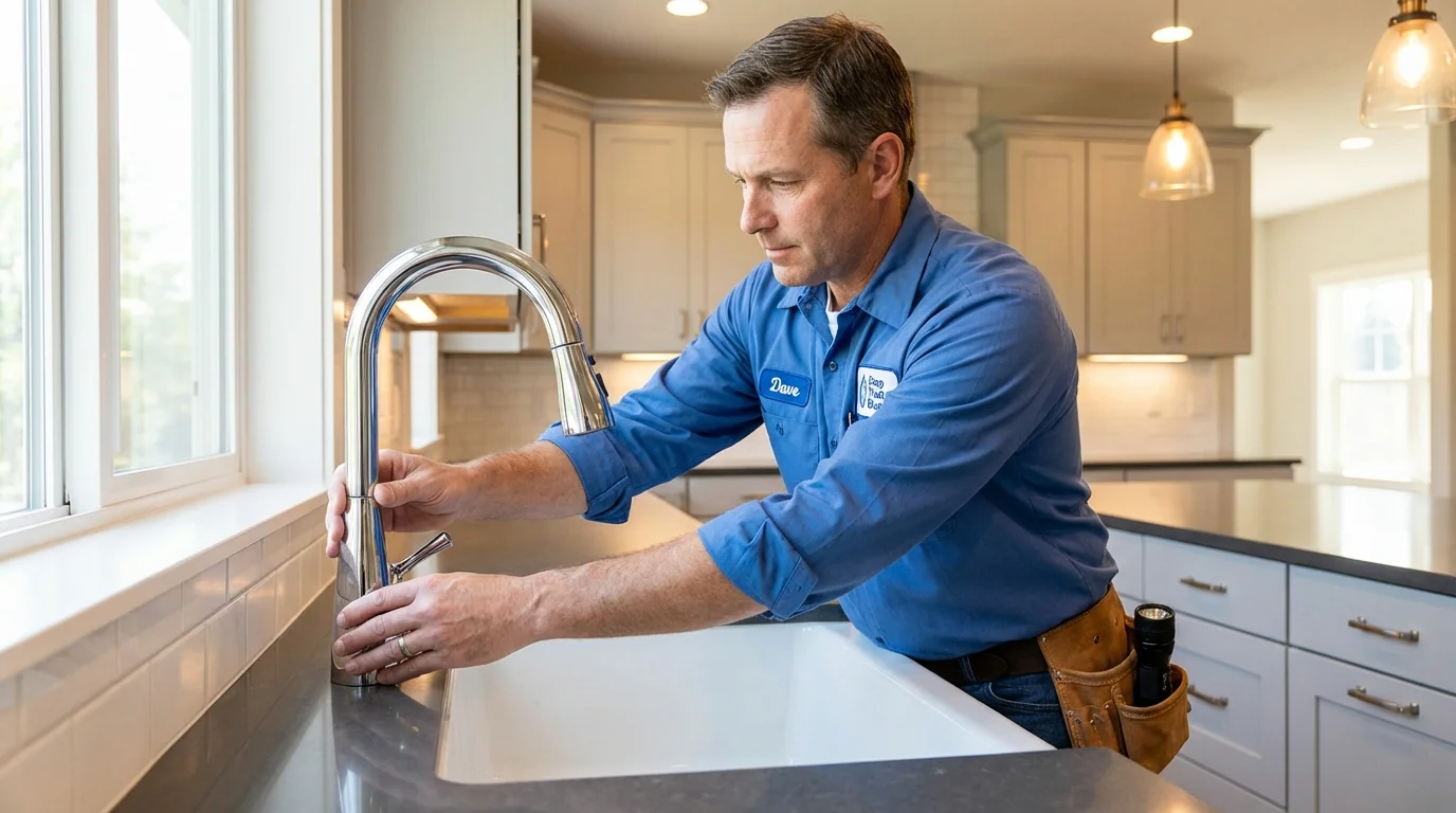 Kitchen faucet installation by Johns Plumbing LLC in Sullivan